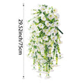 1-10Pcs Uv-Resistant Artificial Morning Glory & Eucalyptus Hanging Decor- Perfect for Home, Garden, Weddings | Versatile Outdoor